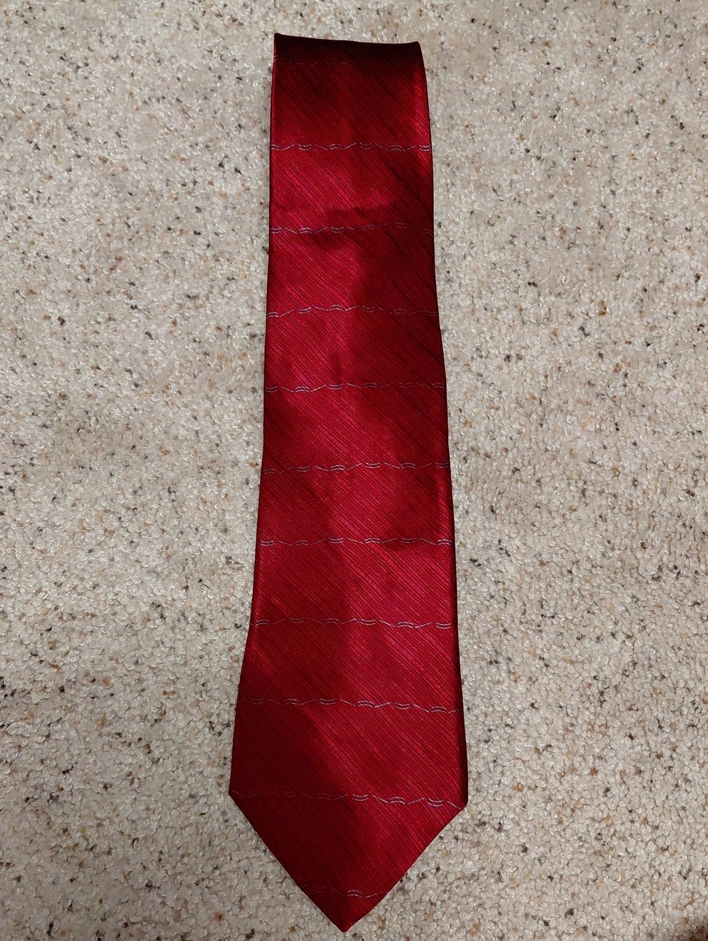 Louis Feraud Vintage Wave Pattern Neck Tie